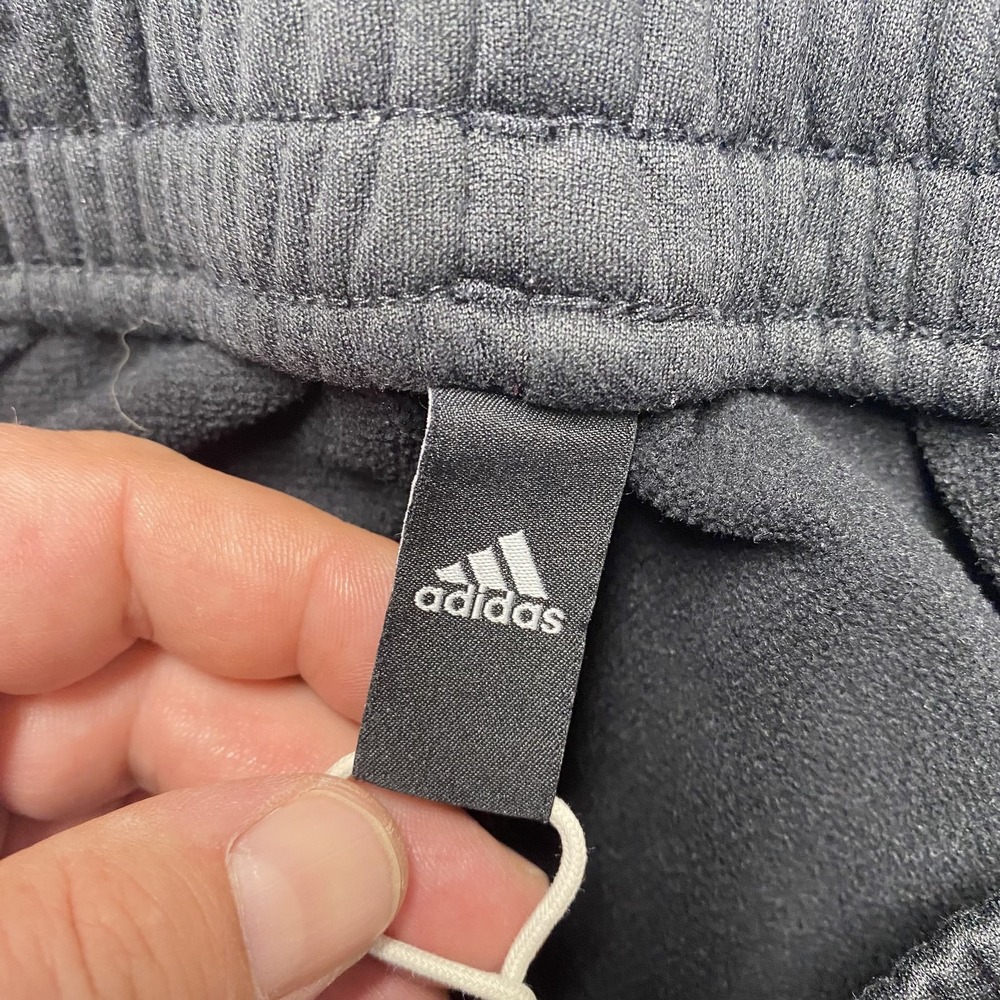 Adidas Pants Mens Large Black Athletic Track Straight Leg Zipper Pockets Logo - Picture 6 of 14